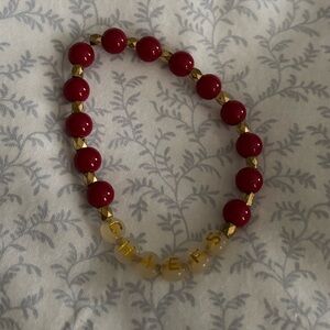 CHIEFS football red and gold friendship bracelet